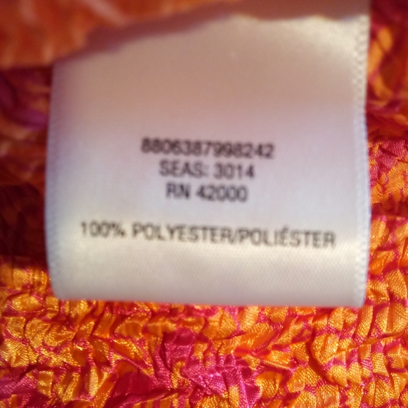 🛍️ BUNDLE ONLY🛍️Jaclyn Smith Orange and Pink Textured Popcorn Tank Top - Picture 5 of 7